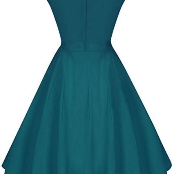 

neckline casual dresses hepburn lace swing dress, Black;gray