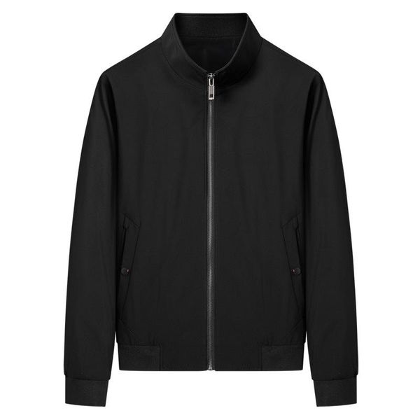 

windbreaker jackets men 2021 spring autumn black jacket coat fashion casual solid color male outwear plus size 4xl ha070 men's, Black;brown