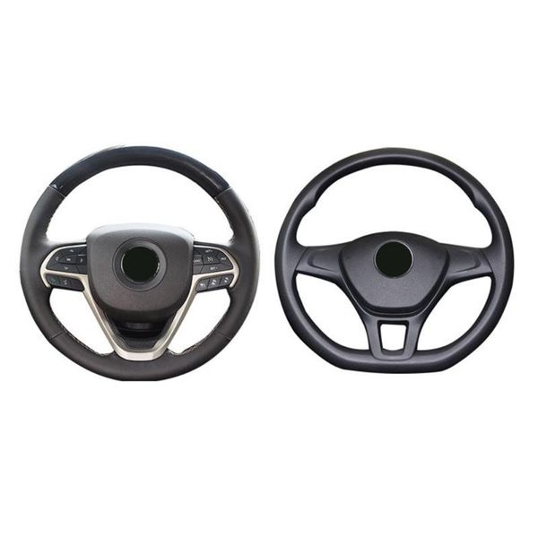 

leather car steering wheel cover parts replacement four seasons black and red covers