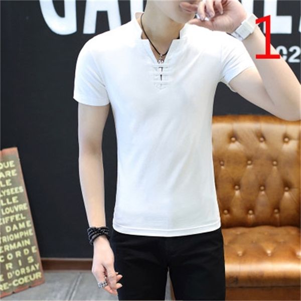 

summer wild compassionate hong kong style ins loose boys tide brand half sleeve 210420, White;black