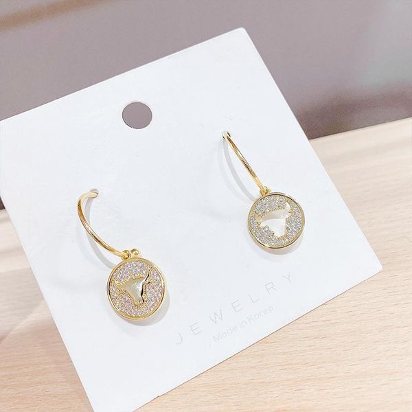 

stud exquisite cz hollow earrings unique delicate, Golden;silver