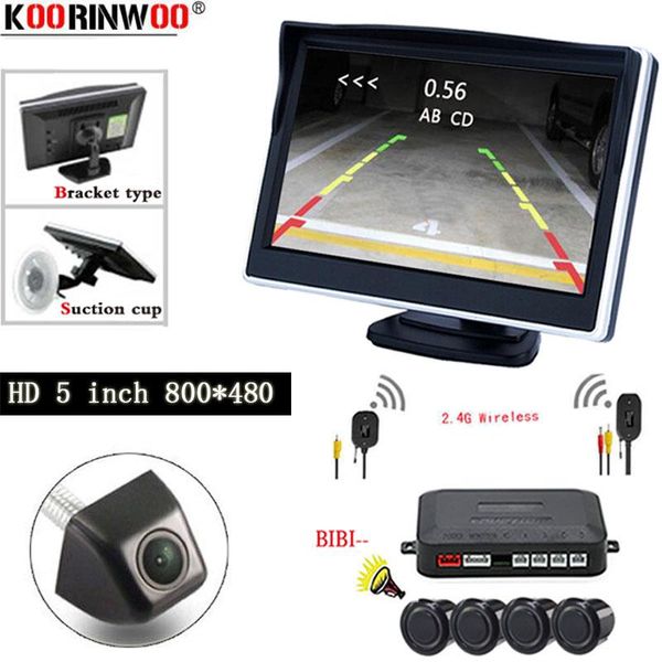 

car rear view cameras& parking sensors koorinwoo wireless visible assistance sensor hd 4.3" tft mirror monitor camera video reverse rad