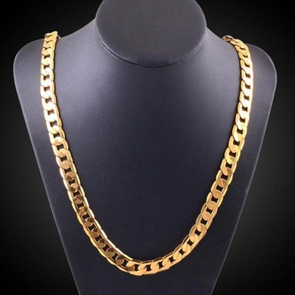

chains fashion men's necklaces 18k gold plated hombre collares hip-hop street homme jewelry twist chain necklace female birthday gifts, Silver