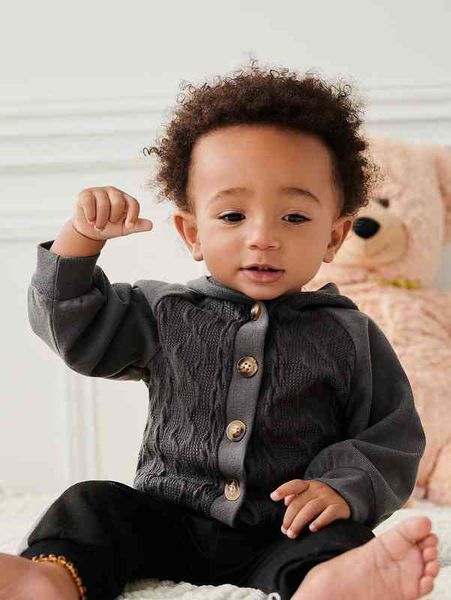 

baby raglan sleeve hooded jacket she, Blue;gray