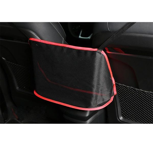 

car organizer universal storage bag pocket handbag holder flexible black&red