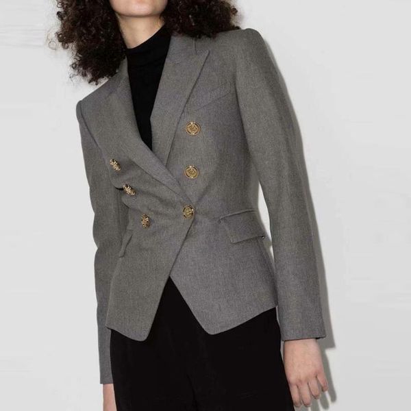 

women's suits & blazers women autumn solid casual coats 2021 long sleeve double breasted notched collar female elegang ol street blazer, White;black