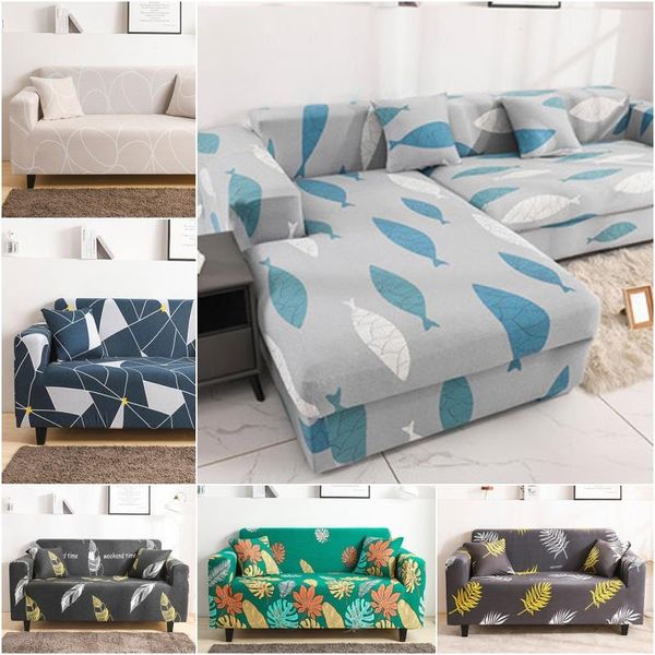 

chair covers elastic printed sofa stretch universal sectional throw couch corner cover cases for furniture armchairs home decor