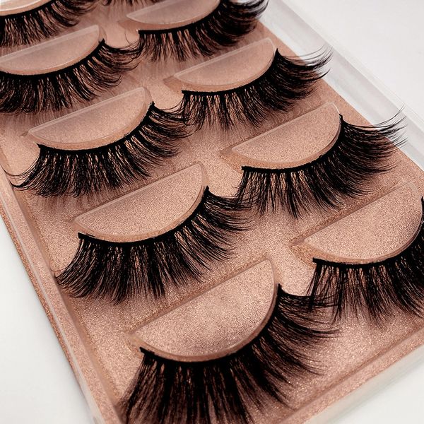 

wholesale eyelashes 5pairs per pack faux mink lashes natrual long makeup 3d maquiagem soft eyelash extension fluffy lash for beauty