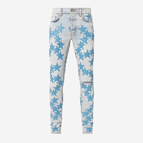 

rock revival jeans ripped for men ckj short italy brand new design pants wolf, Blue