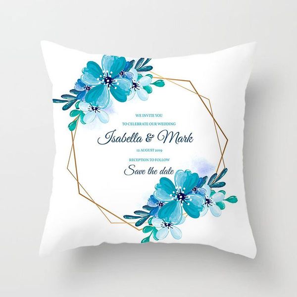 

cushion/decorative pillow 2021 nordic ins plant floral cover decorative microfiber sofa car seat throw case spring cushion covers 18x18inch