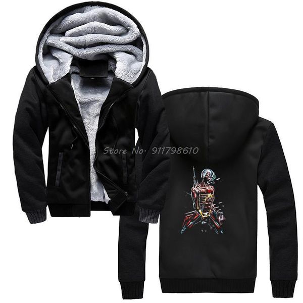 

men's hoodies & sweatshirts men hoodie the maiden winter thick hooded streetwear harajuku, Black