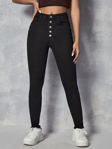 

button fly skinny jeans y4mf#, Blue