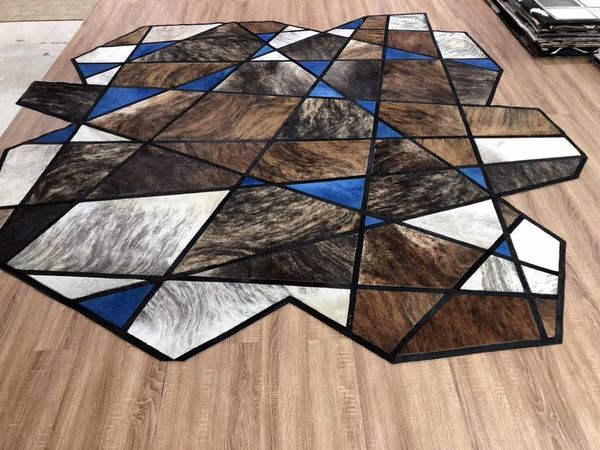 

carpets modern luxury neo-classical cowhide rug irregular shaped carpet