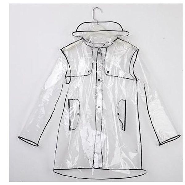 

fashion floral transparent eva plastic girls raincoat travel waterproof rainwear poncho outdoor rain coat men women gear, Red;brown