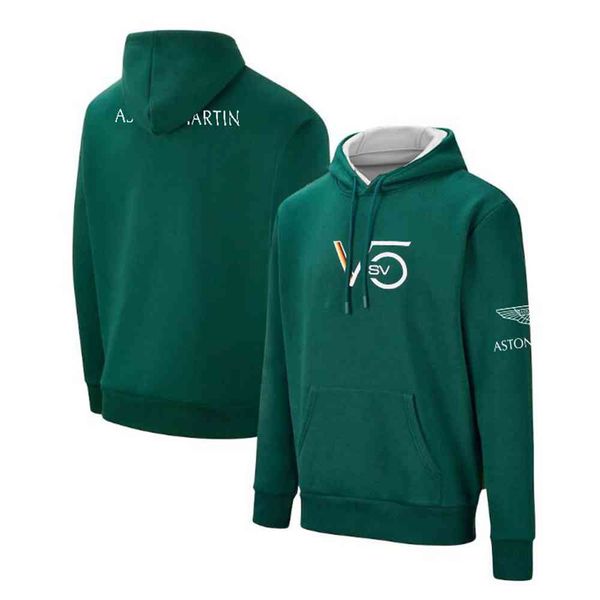 

f1 racing men's hoodies aston martin team pullovers formula one extreme sports enthusiasts sweatshirt, Black