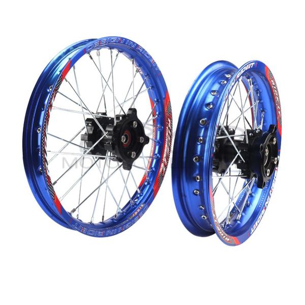 

motorcycle wheels & tires 12mm/15mm front 1.60-17" rear 1.85-14" alloy wheel rim with cnc hub for kayo hr-160 ty150cc dirt bike pi