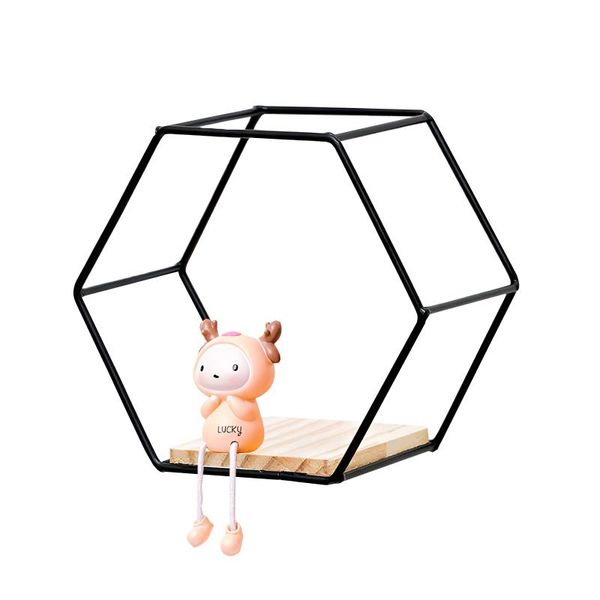 

hooks & rails exquisite round wall organizer storage rack hexagonal shelf floating hanging for study bedroom decoration