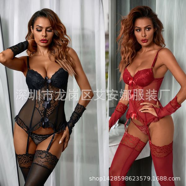 

2021 style fun pajamas garter underwear 2503, Red;black