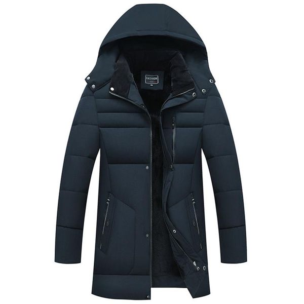 

men's jackets men winter down coat, solid color removable hooded long sleeves zipper open outer wear with pockets, Black;brown
