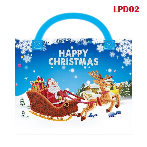 

diamond painting christmas elements handbag santa claus pattern gift candy pakage bag hyd88 wrap