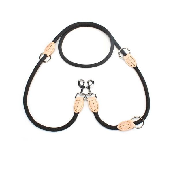 

double leash p chain collar multifunction two dog leashes nylon adjustable long training leads tied rope pet supplies collars &