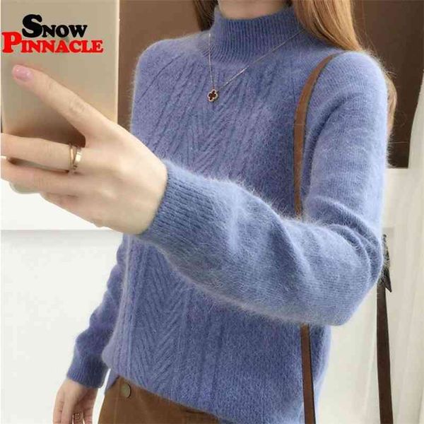 

women knitted sweater autumn winter turtleneck pullovers tassel elegant female long sleeved knitwear 210524, White;black