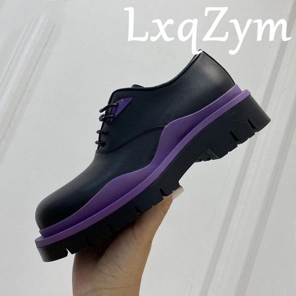

boots brand winter lace up round toe women thick bottom ladies shoes runway femme mixed color sole platform woman, Black