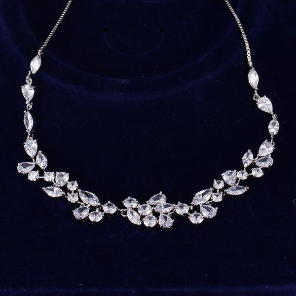 

pendant necklaces modern women's necklace elegant accessories party daily wear versatile fashion jewelry dazzling cubic zirconia, Silver