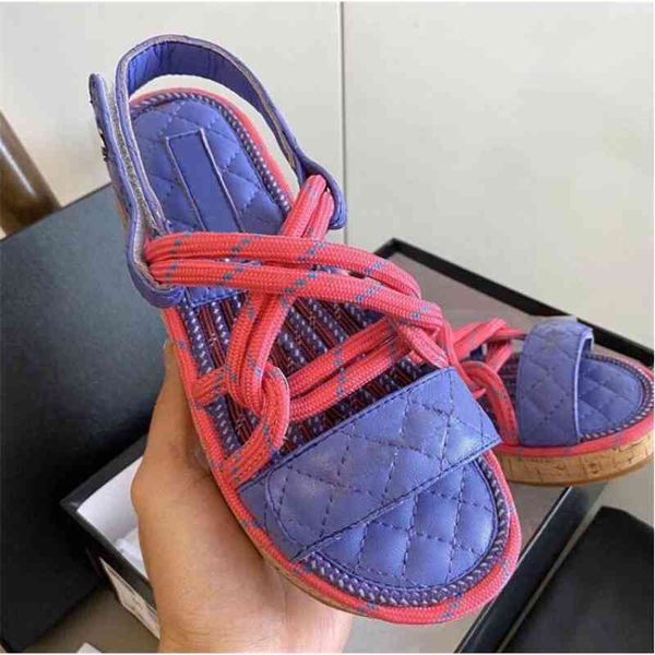 

80% off shoes brand designer women sandals fashion summer shoes woman flat hemp rope lace up gladiator beach chaussures femme, Black