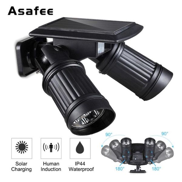 

solar lamps garden pir motion sensor light 14 led spotlights powered street lights outdoor security lamp super bright
