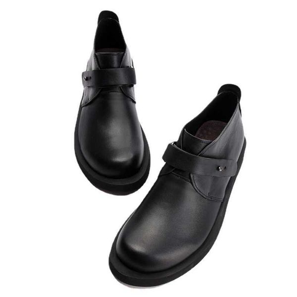 

2021 simple family men's sho cowhide flat bottomed formal drs busins casual high size 37-46