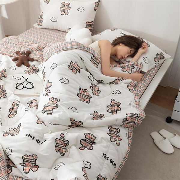 

comforters & sets home textile cotton children school sleeping quilt student air conditioner room comforter blanket 19 patterns
