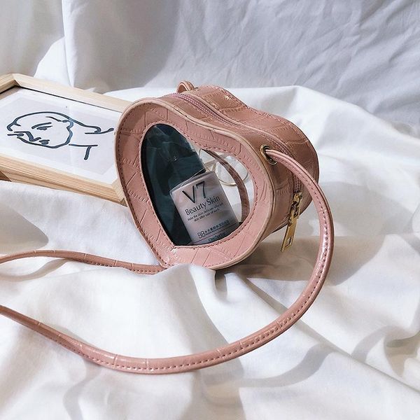 

evening bags pu leather peach heart messenger bag po beach