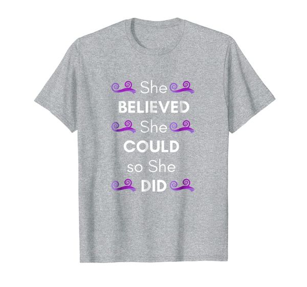 

she believed she could so she did t shirt, White;black