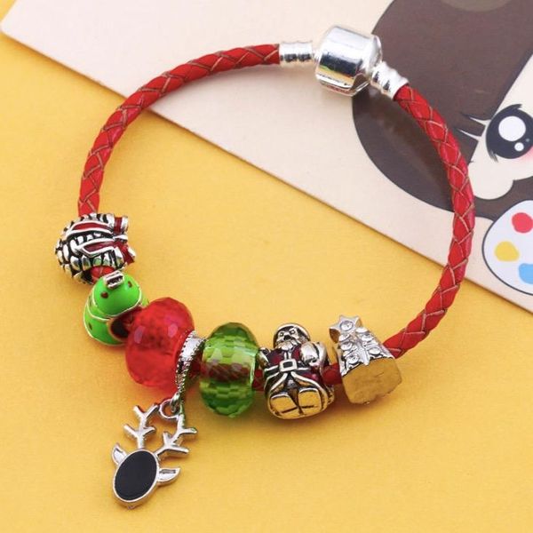 

pink color leather leaf charm crystal boho multi layer wrap bracelet femme jewelry mm bracelets, Golden;silver