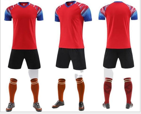 

e27 hight quality soccer jersey breathable football shirt men sports kits blue and yellow maillot de foot, Black