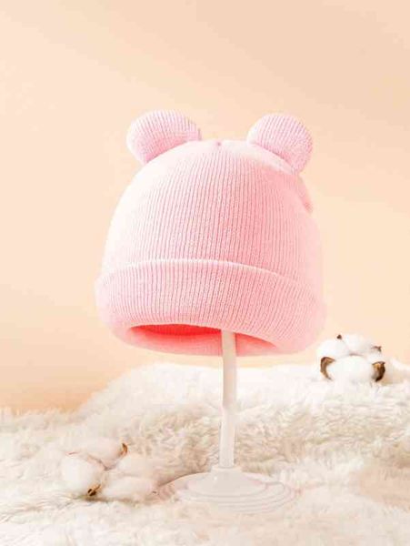 

baby cartoon ear decor beanie she, Yellow