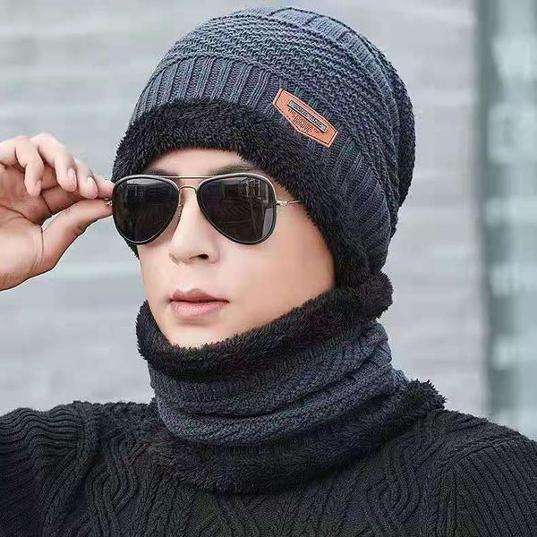 

blank skull beanies caps toucas gorros autumn new women fashion outing sports skullies hip-hop acrylic casual female men scarf set masks war