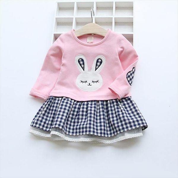 

toddler children girl baby dress clothing autumn long sleeve casual rabbit princess party clothes childrens, Red;yellow