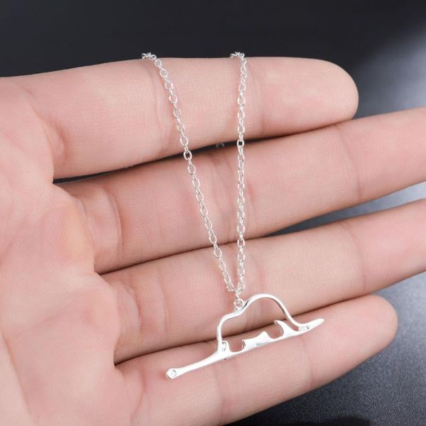 

pendant necklaces stainless steel dinosaur for women chain choker male female designer minimalist design fashion jewelry gift, Silver