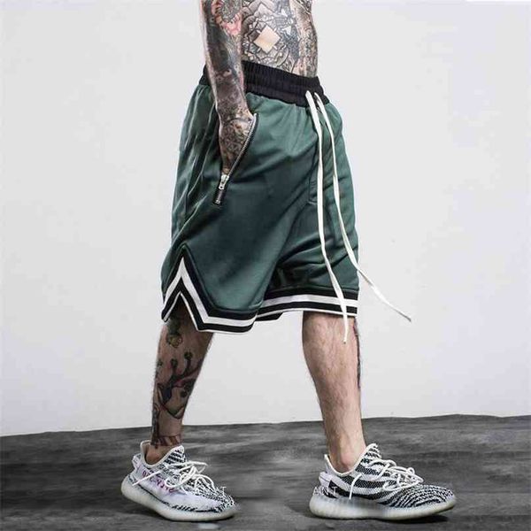 

men's casual shorts hip hop streetwear male gyms fitness short pants joggers sportswear bottoms bodybuilding men homme 210713, White;black