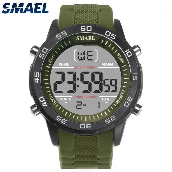 

sports man watch 50m waterproof luminous military men's watches electronic clock for men relogio masculino wristwatches, Slivery;brown