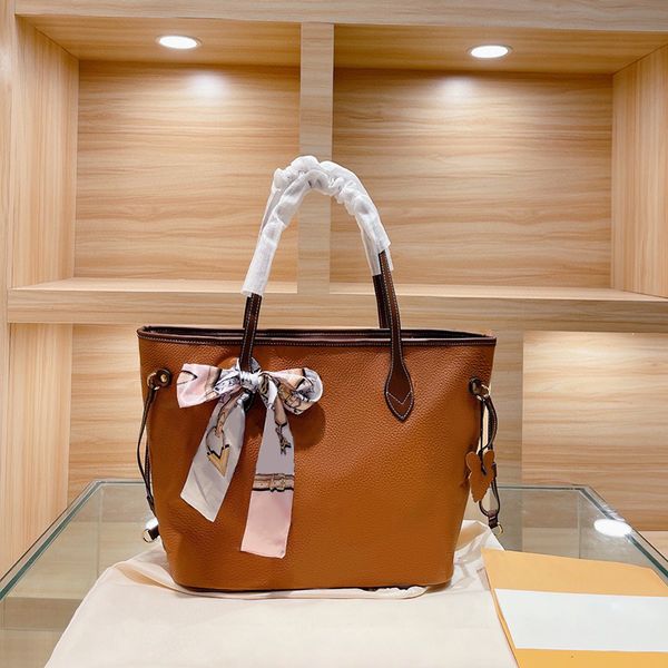 

5a+wholesale classic designer tote bag fashion flower leather handbags women high capacity composite shopping handbag shoulder bags brown wa
