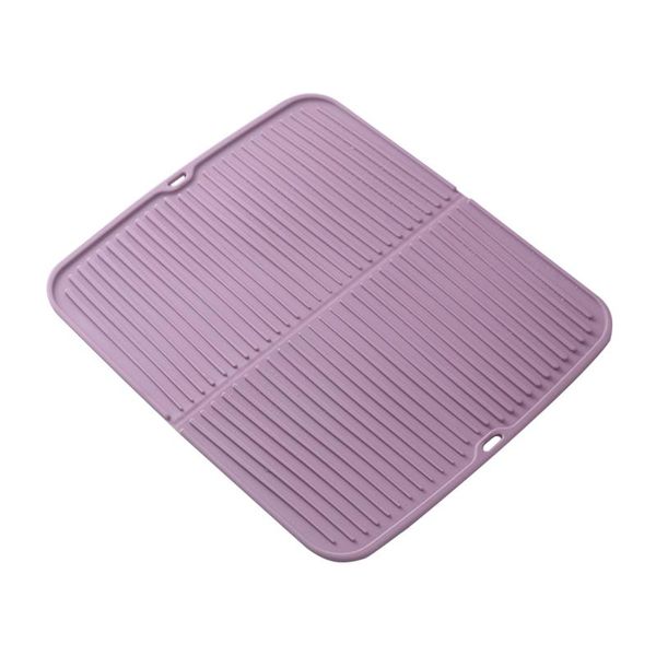 

mats & pads multifunctional cup silicone drain pad fruit vegetable non slip foldable rectangle drying mat solid heat resistant easy clean