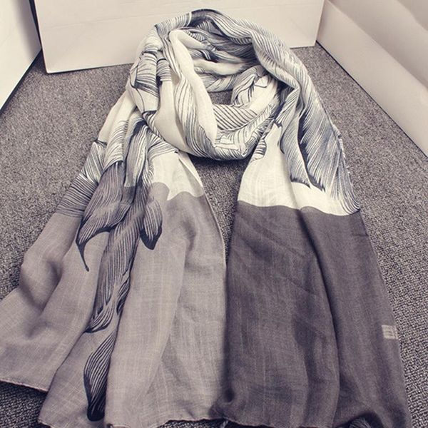 

scarves fashion balinese cotton and linen women ethnic style scarf wraps female pretty printed shawl wholesale, Blue;gray