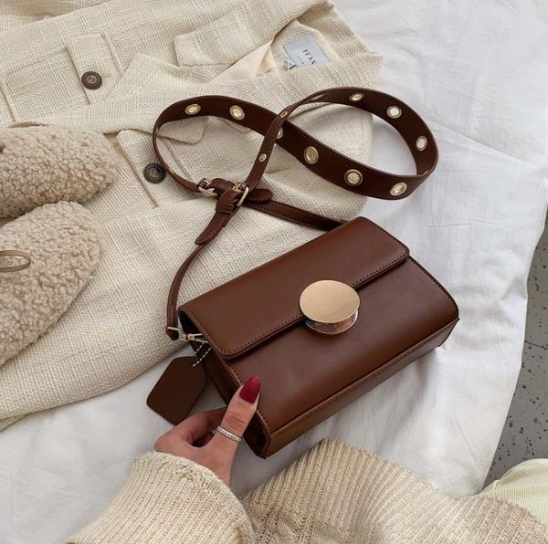 

retro style small square bag female 2021 spring fashion trendy all-match messenger simple shoulder bags handbag