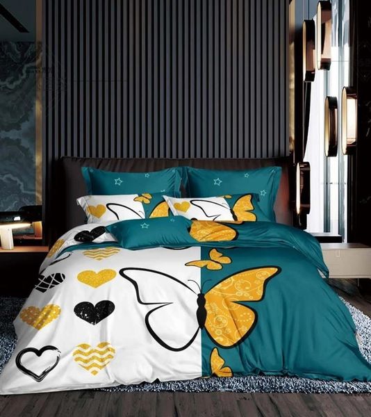 

bedding sets butterfly 3d print luxury set heart love single double  king size duvet cover pillowcase 2/3pc