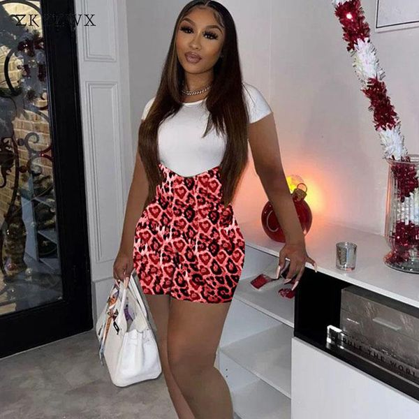 

two piece set tshirt and leopard playsuits club outfits lounge wear matching sets summer 2021 fashion women clothes women's tracksuits, Gray