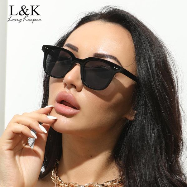 

classic square cat eye sunglasses women brand design plastic sun glasses female retro rivet eyewear uv400 gafas de sol mujer, White;black