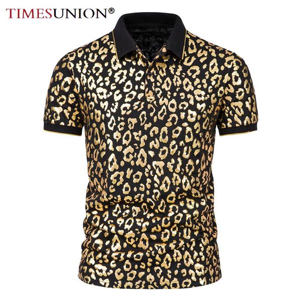 

men's polos summer fashion shirts for men 2021 leopard print spots stamping t shirt short sleeves casual lapels, White;black